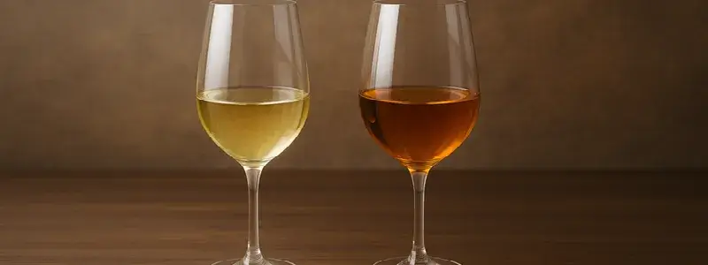 淡い黄金色のイグレックと、濃い琥珀色のシャトー・ディケムを並べた白ワイングラスの比較イメージ
