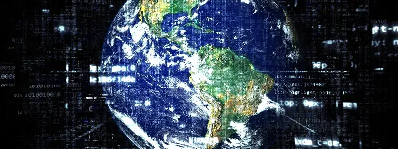 地球の自転とコリオリ力を示すイメージ