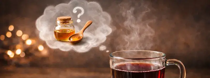 はちみつだけでホットワインは美味しくなるのかを表したイメージ