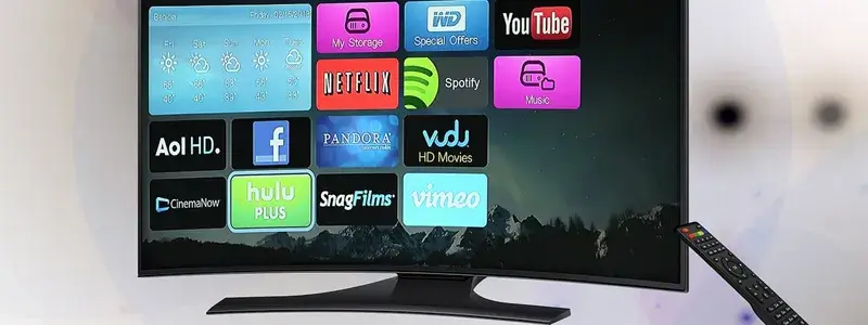 スマートテレビでHuluやNetflixなどの動画配信サービスを表示している画面